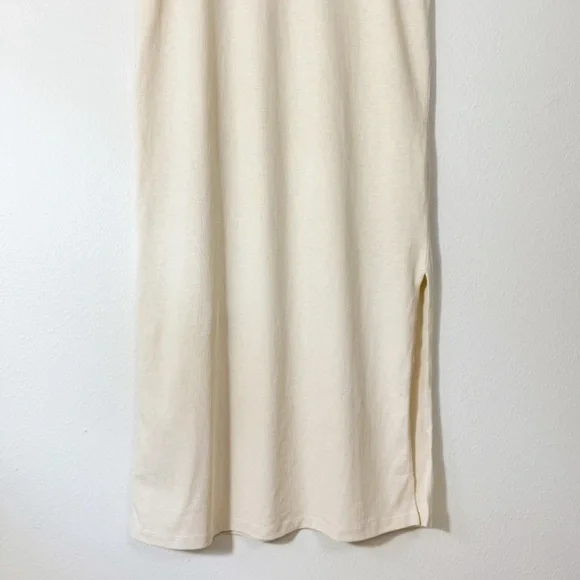 Sezane Emy Dress in Cream Button Shoulder 100% Organic Cotton Size XXL - Picture 9 of 10